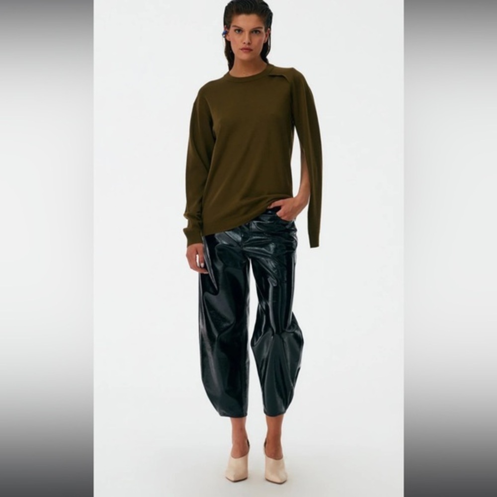 Tibi faux leather sculpted pants 29